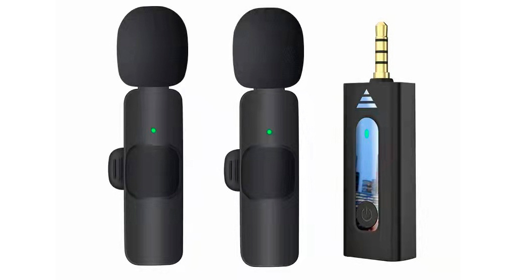 Wireless lavalier microphone 3.5mm mini jack 1 2
